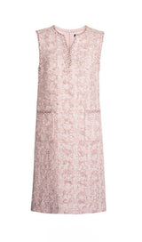 SLEEVELESS VEST DRESS IN PINK