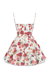 FLORAL BUSTIER A-LINE MINI DRESS