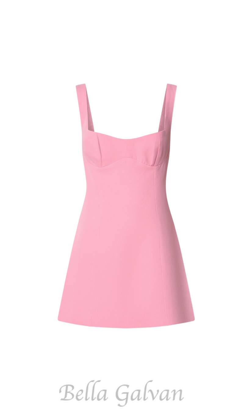 corset panel mini dress in pink