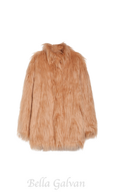 nude pink fur coat