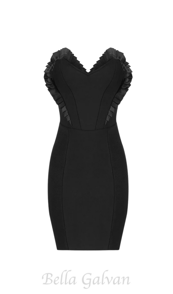 black Sleeveless Cut Out Bandage Bodycon Mini Dress