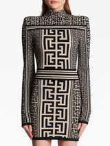 ELIZABETH MONOGRAM JACQUARD KNITTED MINI DRESS