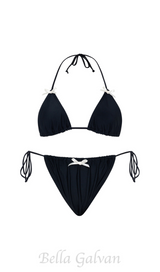 BOW BIKINI TWO PIECE SET IN BLACK