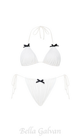 BOW BIKINI TWO PIECE SET IN WHITE