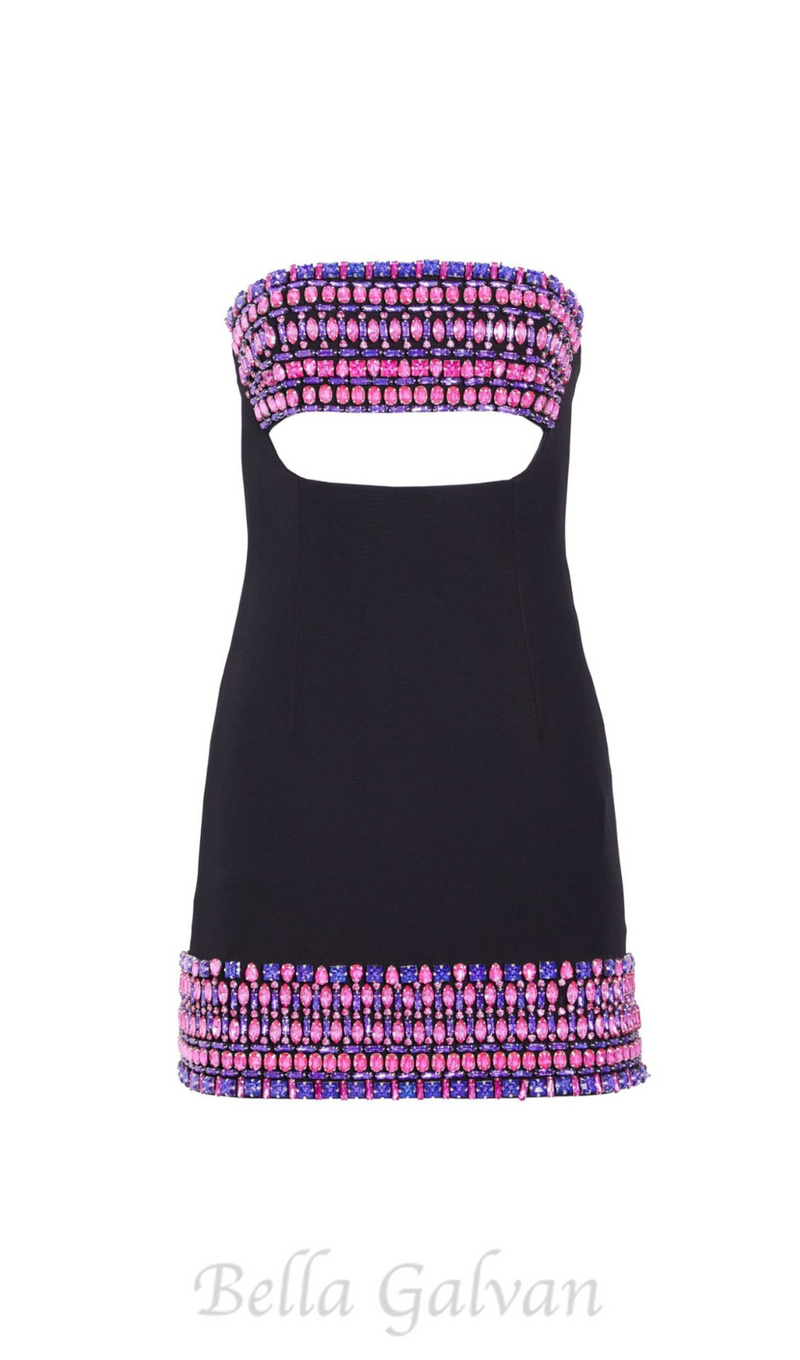 MARTINI MINI DRESS WITH CRYSTAL EMBELLISHMENTS