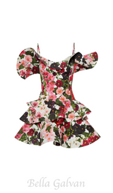 MULTICOLOR FLORAL PRINTED MINI DRESS