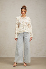 Marianne floral-appliqué embellished jacket