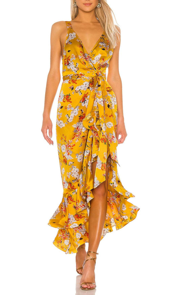 NARCISS MIDI DRESS IN YELLOW