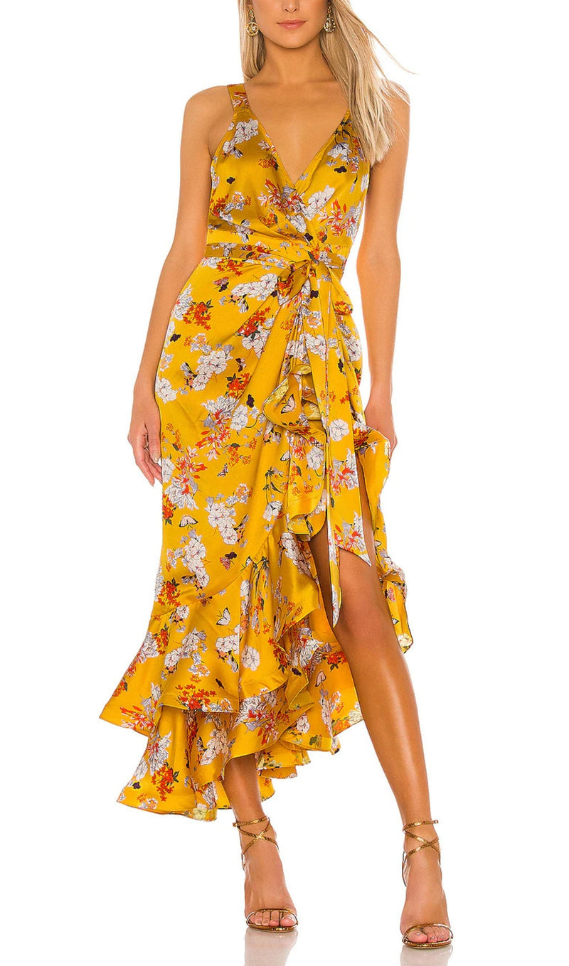 NARCISS MIDI DRESS IN YELLOW