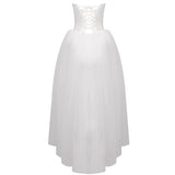 ODILE STRAPLESS GOWN IN WHITE