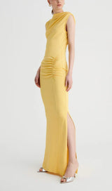 VEGA ROUCHED MIDI DRESS