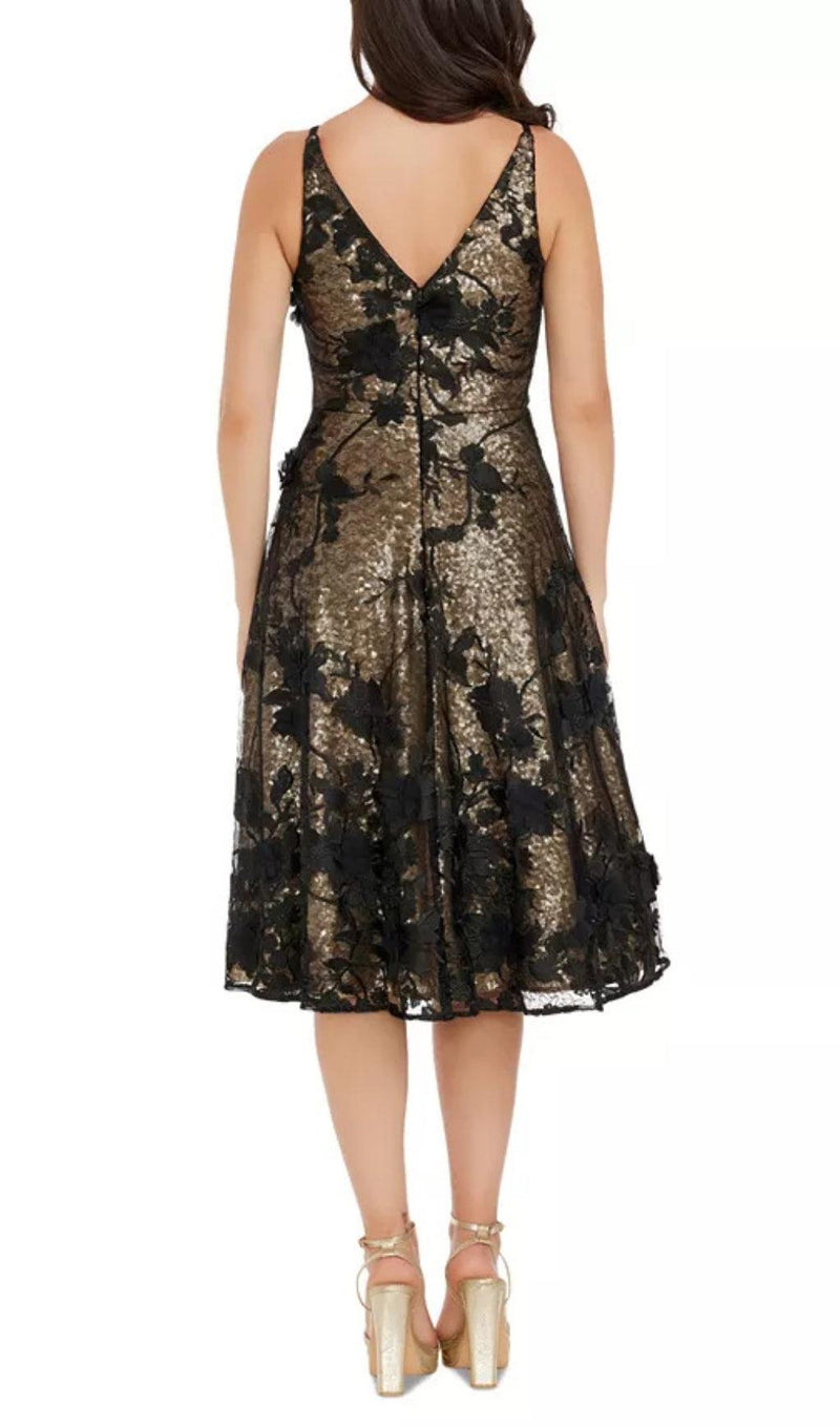 WOMEN'S SEQUIN AND LACE DRESS