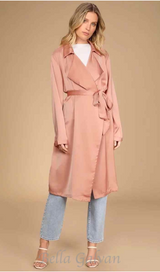 Blissful Blush Pink Trench Coat