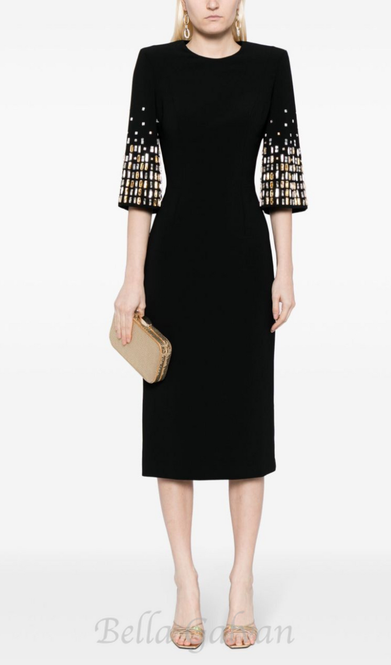 Highball Queen crystal-embellished midi dress