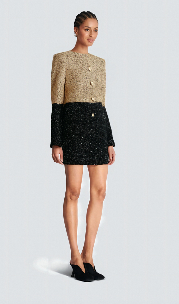 Gabbi sequinned tweed jacket & skirt matching set