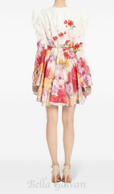 MADELINE MULTICOLOUR FLORAL-PRINT MINI DRESS