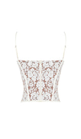 MILA IVORY LACE UNDERWIRED CORSET TOP