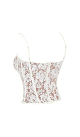 MILA IVORY LACE UNDERWIRED CORSET TOP