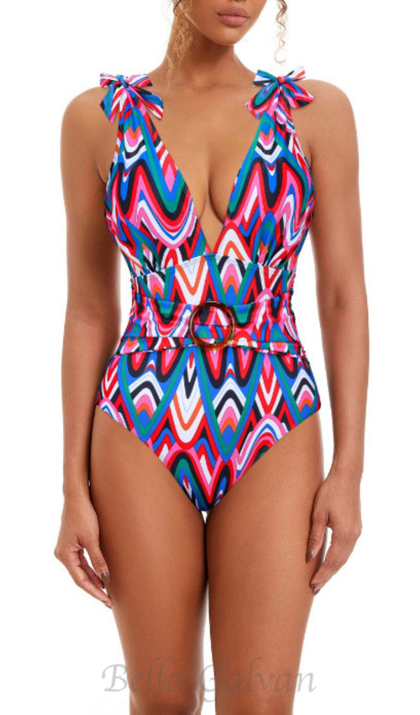 PRINTED SWIMSUIT SET