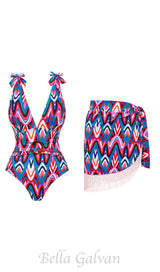 PRINTED SWIMSUIT SET