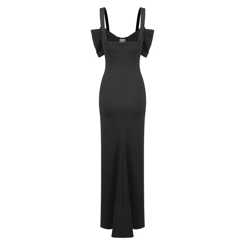 Sleeveless Corset maxi Dress in black