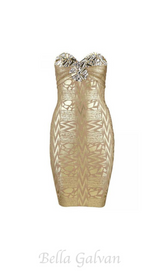 DAPHNE CRYSTAL EMBELLISHED SLEEVELESS STRAPLESS MINI DRESS