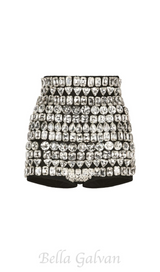 HIGH-WAISTED EMBELLISHED SHORT