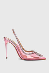 Arabela Rhinestone Embellished Pumps - Pink