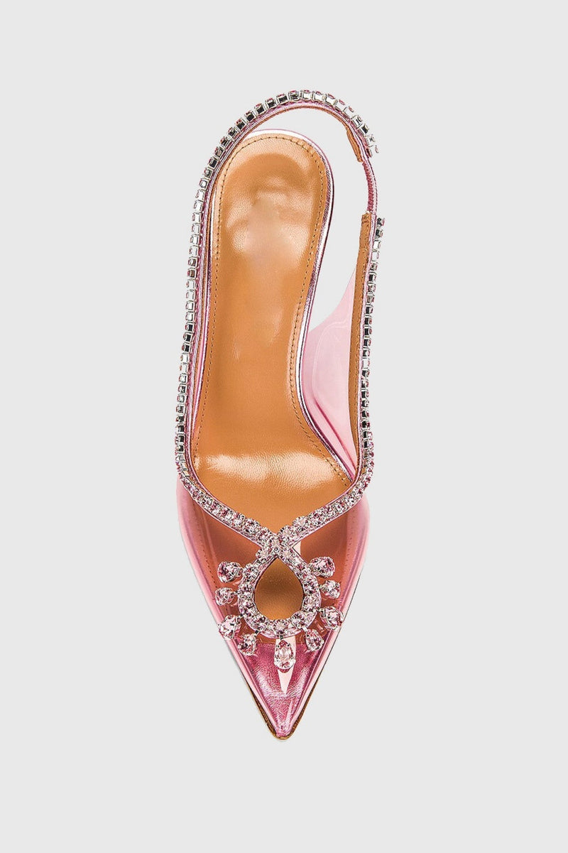 Arabela Rhinestone Embellished Pumps - Pink