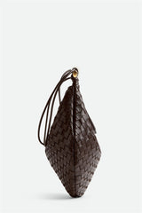 Avianna Weave Metal Handbag - Chocolate