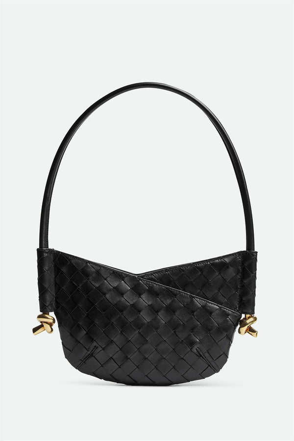 Azalea Weave Mini Shoulder Bag - Black