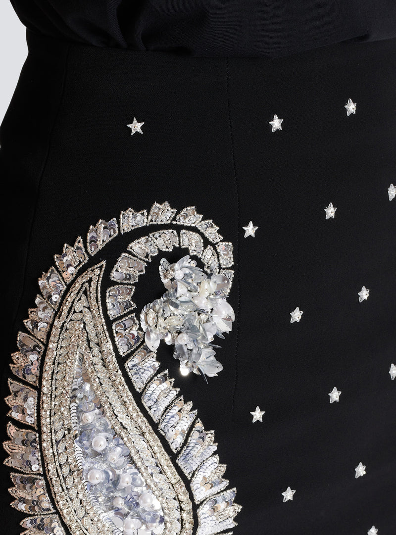 STARS EMBROIDERED BAROQUE MINI DRESS SET