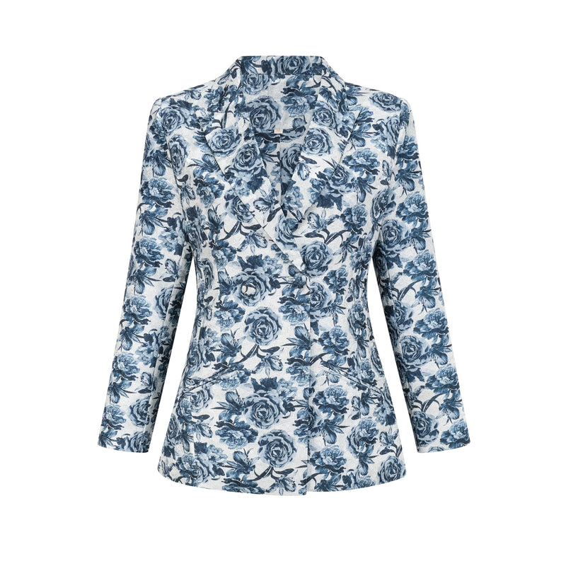 Morgane floral-print jacket & trousers matching set