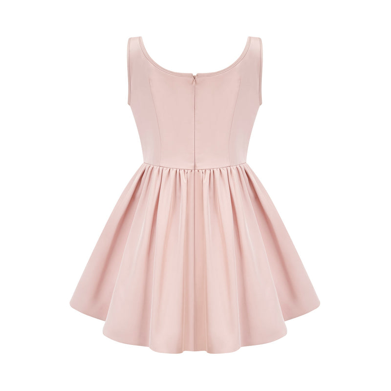 Axelle pleated crystal embellished mini dress