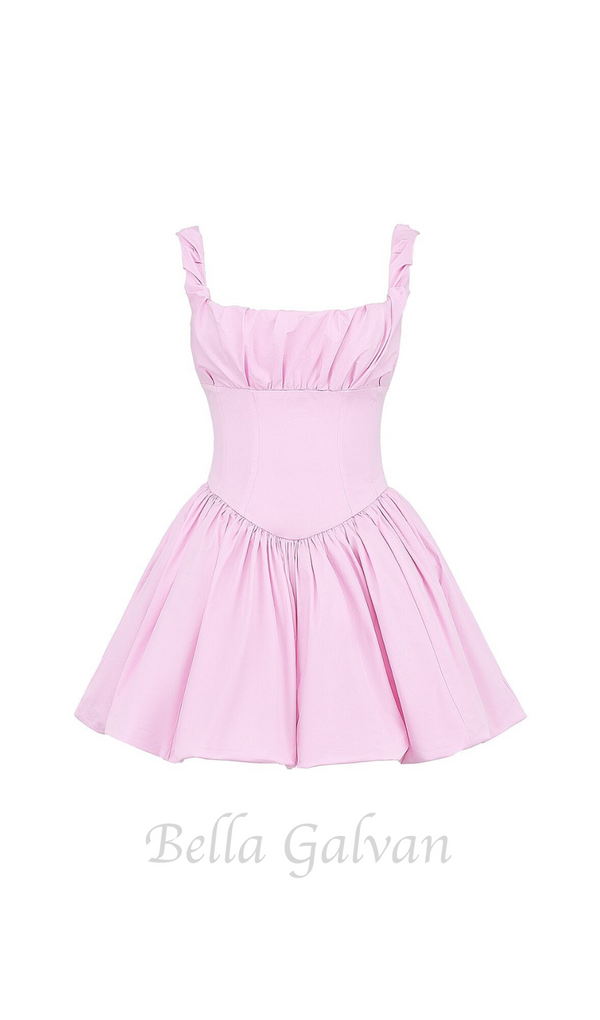 Cotton Candy Cotton Tulle Mini Dress in pink