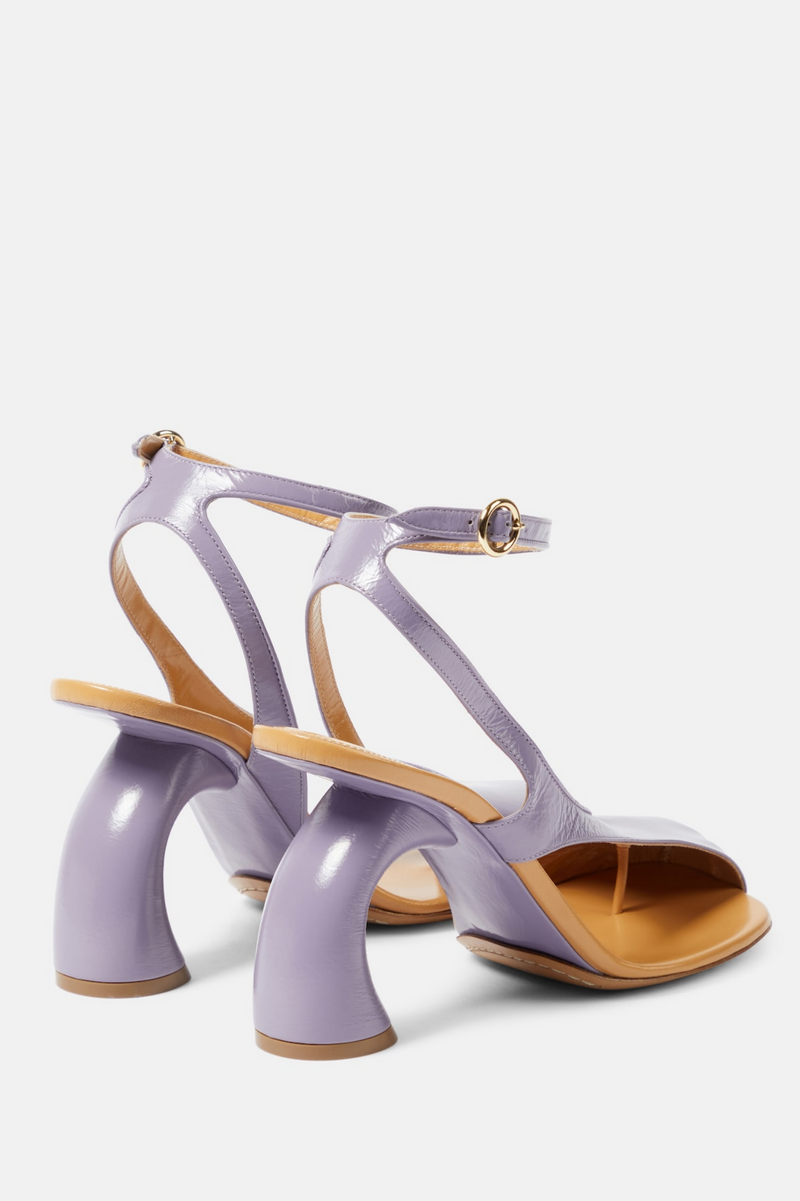 Janelle Cutout Heeled Sandals - Purple