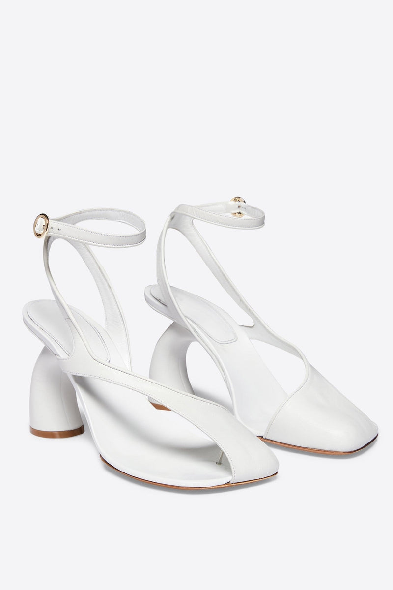 Janelle Cutout Heeled Sandals - White