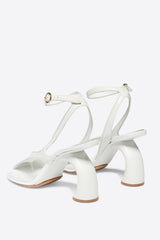 Janelle Cutout Heeled Sandals - White