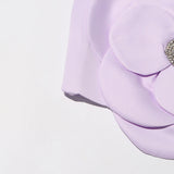 3D FLOWERS TOPS IN PURPLE