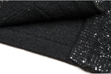 sequin knit v-neck cardigan in black