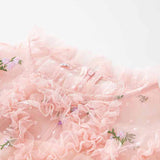 AURORA RUFFLES TULLE MINI DRESS IN PINK