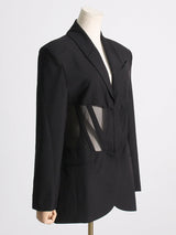 v-neck Corset Jacket in black