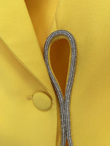 Yellow Double Breasted Pantsuit