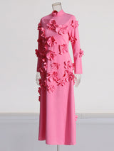 HARRIET FLORAL EMBELLISHED MAXI DRESS IN PINK