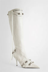 Shilia Zip Knee-high Boots - White