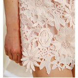 FREDA FLORAL LACE MINI DRESS IN PINK