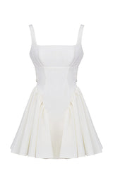 IVORY BOW MINI DRESS