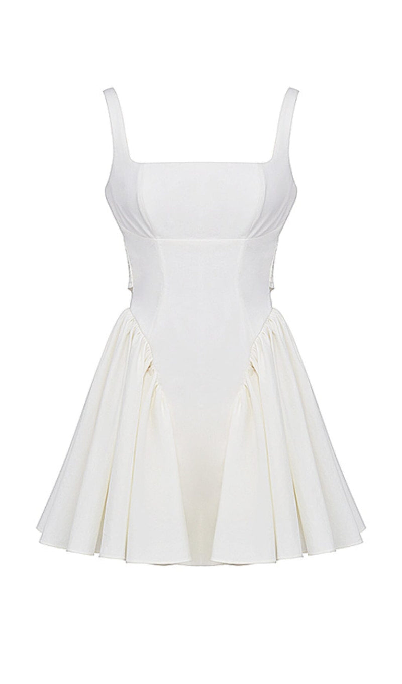 IVORY BOW MINI DRESS