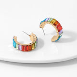 OTTILIE RING CRYSTAL EARRINGS IN MULTICOLOR