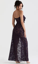 NIGHT SHADE LACE MAXI DRESS IN BLACK